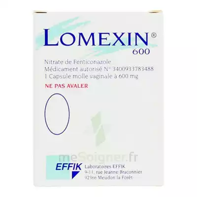 Lomexin 600 Mg Caps Molle Vaginale Plq/1 à Eysines